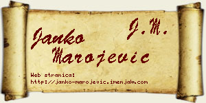 Janko Marojević vizit kartica